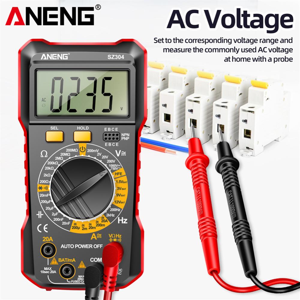 Đa năng kế kỹ thuật số auto-khác nhau, NCV vạn năng đa chức năng votage hiện tại Ohm dụng cụ kiểm tra 2000 đếm công cụ điện