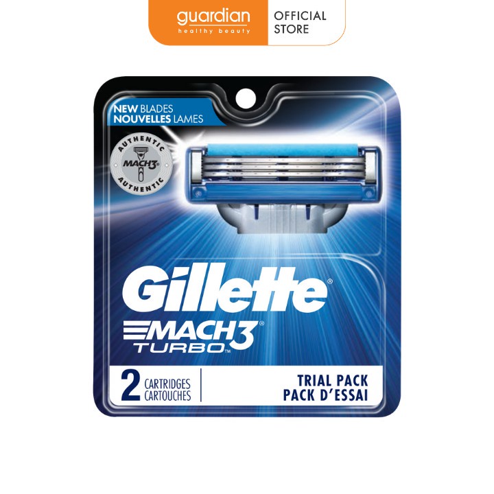 Lưỡi Dao Cạo Mach 3 Turbo Gillette Hộp 2 Lưỡi