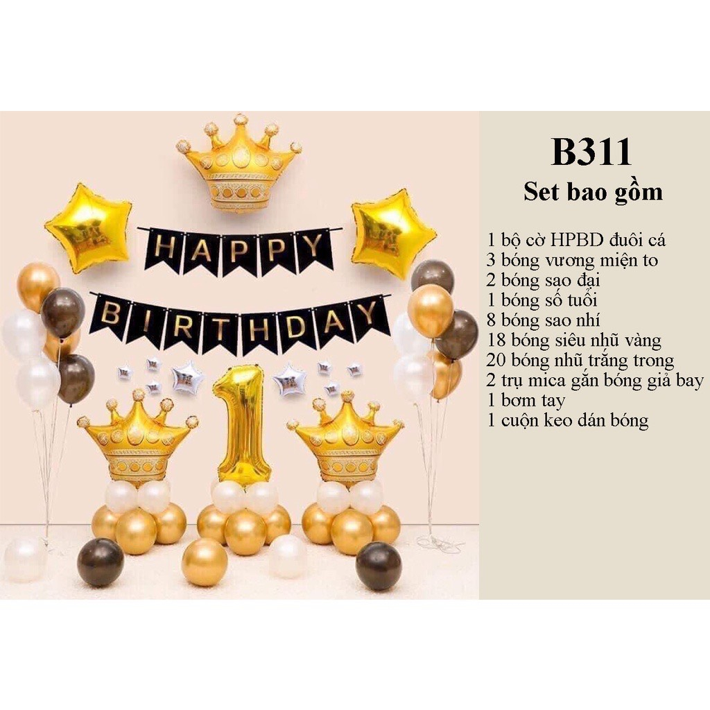 Set bóng bay trang trí thôi nôi,bóng baytrang trí sinh nhật bé trai bé gái