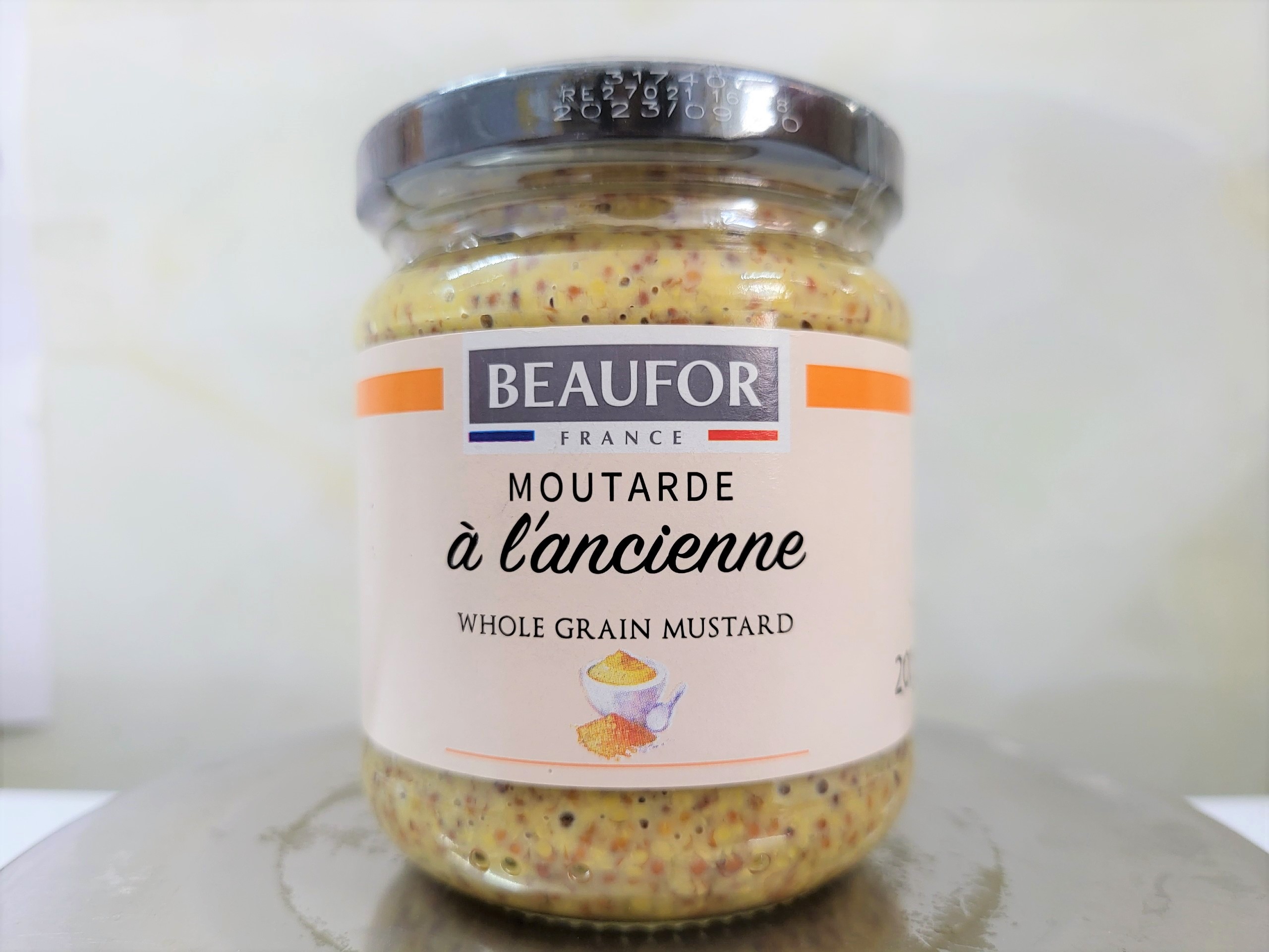 Lọ 200g HẠT MÙ TẠT NGUYÊN HẠT France BEAUFOR Whole Grain Mustard cff-hk