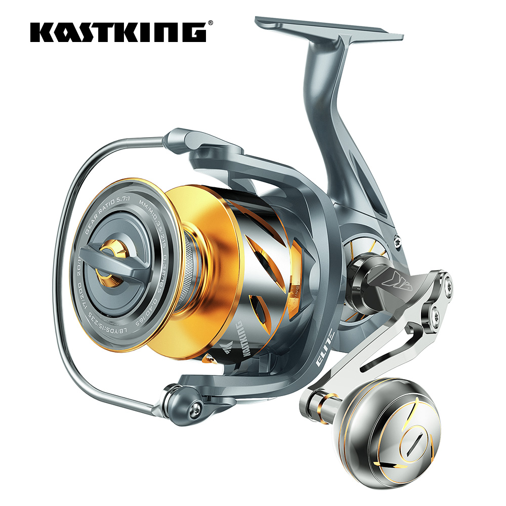 KastKing Kapstan Elite Saltwater Spinning Reel - IPx6 100% Waterproof – Up  to 55LBs Max Drag Big Game Fishing Reel