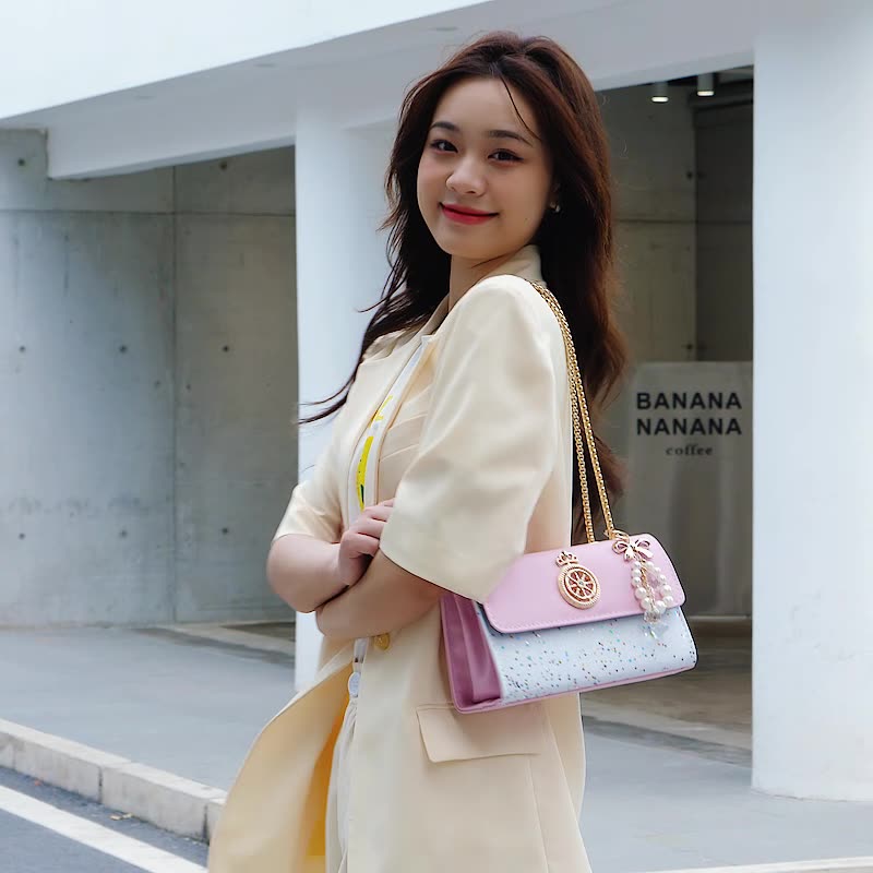 Túi Đeo Chéo  Thời Trang T39 Màu Hồng Phấn