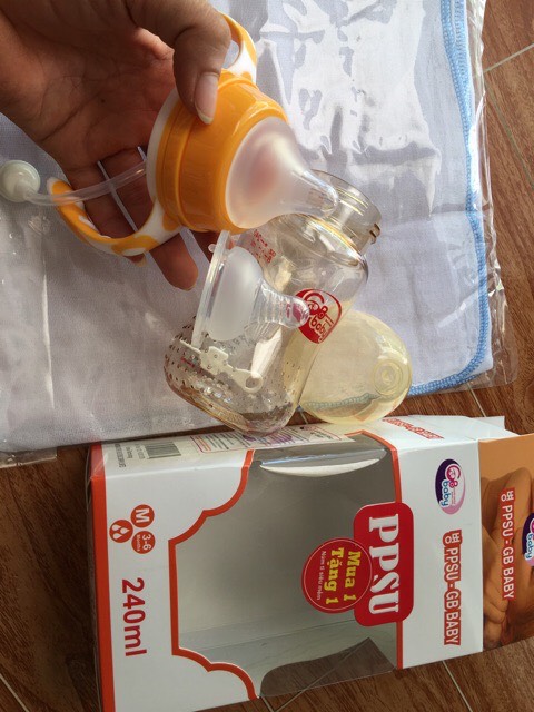 bình sữa PPSU-Gb baby (120ml cổ hẹp) có van chống sặc