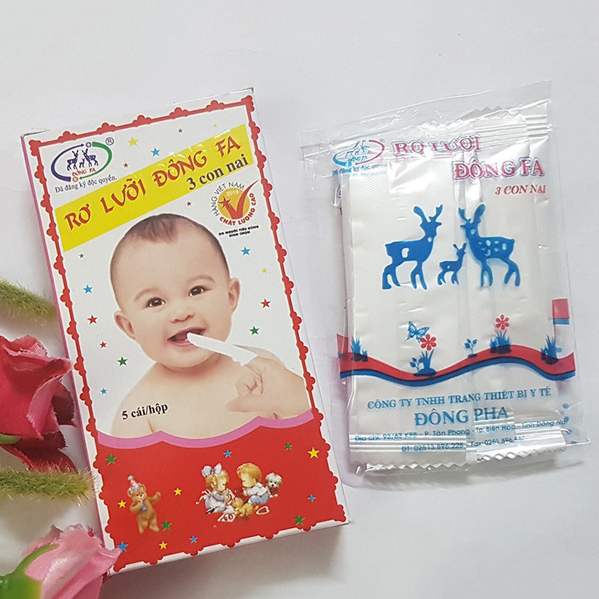 Rơ lưỡi cho bé Set 10 hộp rơ lưỡi Đông Fa