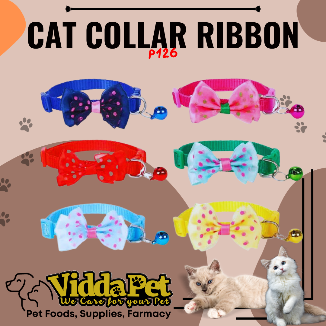 Viddapet Colorful Cat collar ribbon with bell cats neck collar tie