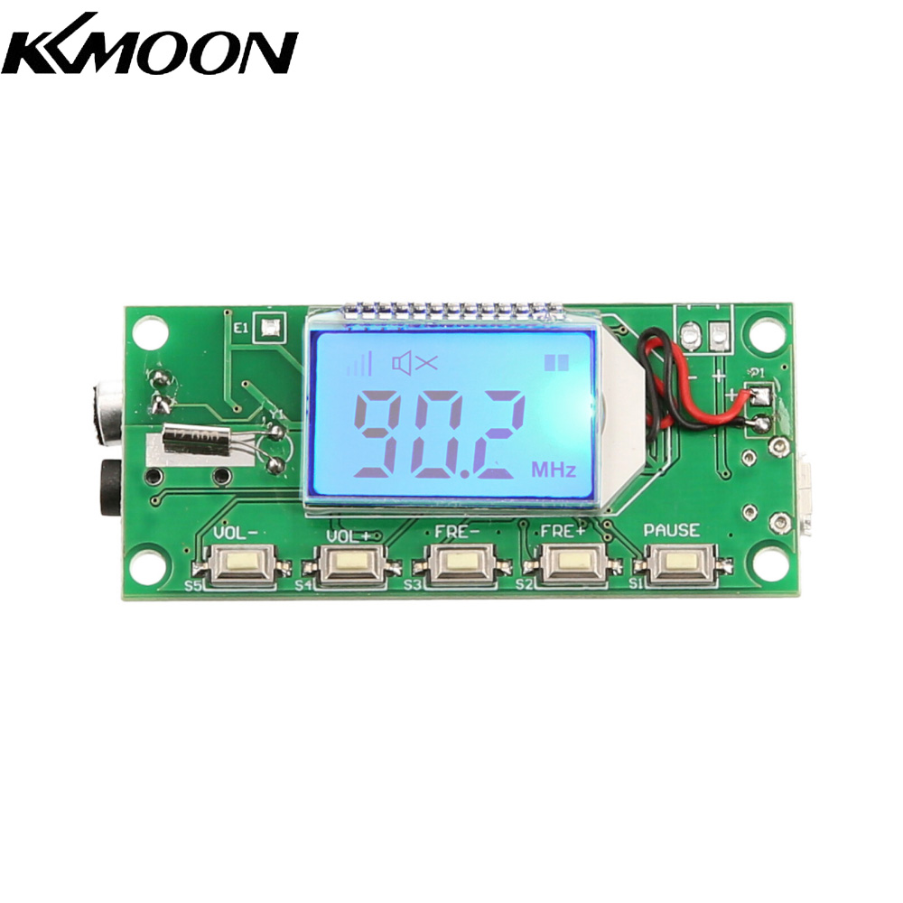 Micro Không Dây Kỹ Thuật Số KKmoon DSP & PLL, Mô-đun T-ransmitter FM Âm Thanh Nổi 87-108MHz