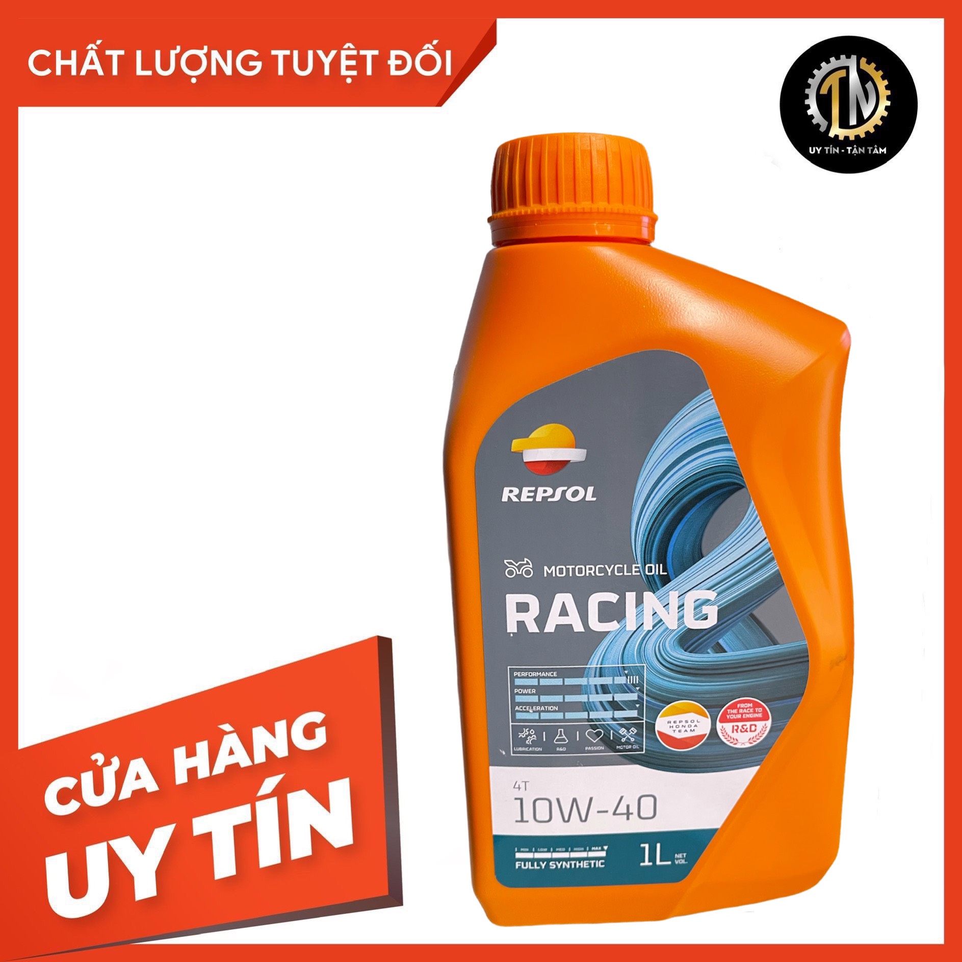Nhớt Repsol Racing 10W40 chính hãng 1 Lit mẫu mới