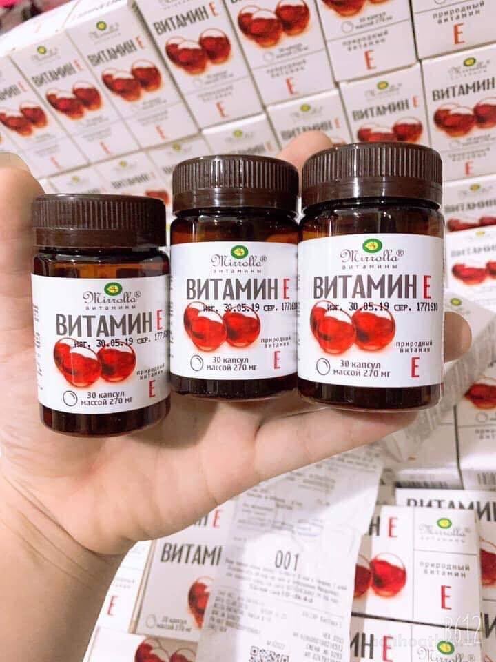 Viên Vitamin E đỏ Mirrolla Nga