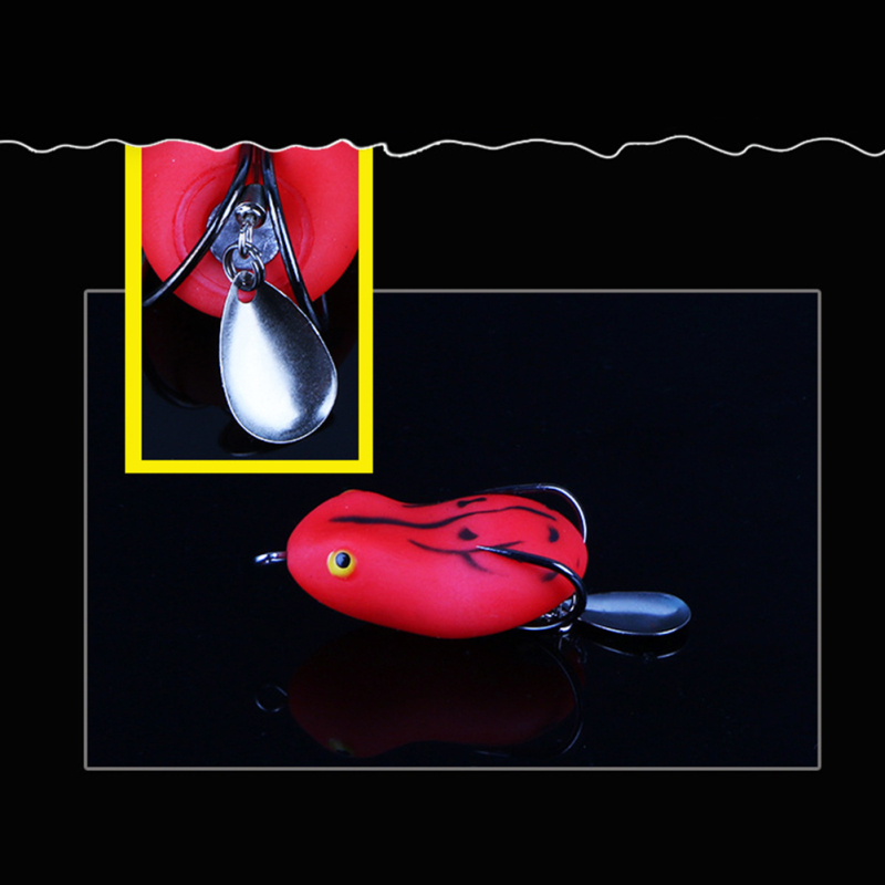 12g/5cm Bionic Frog Fishing Bait Double Hook Thunder Frog Lure Bait Simulation Soft Bait