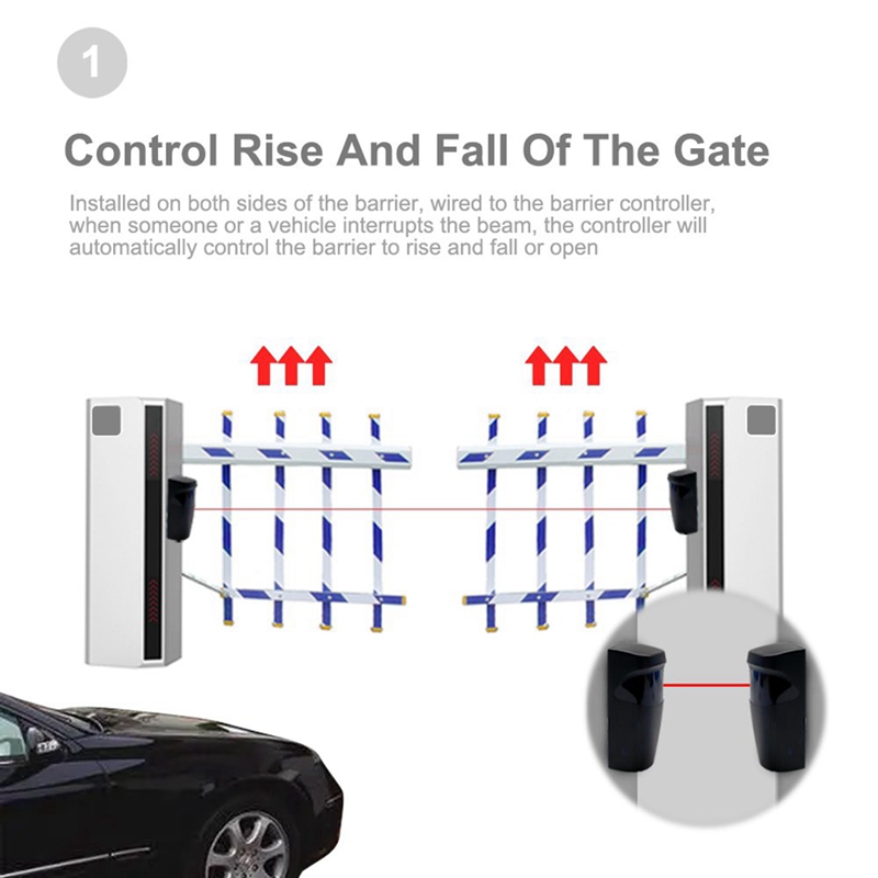 Photocell Infrared Sensor Detector for Automatic Gate Obstacle Detector Anti-Theft Alarm System