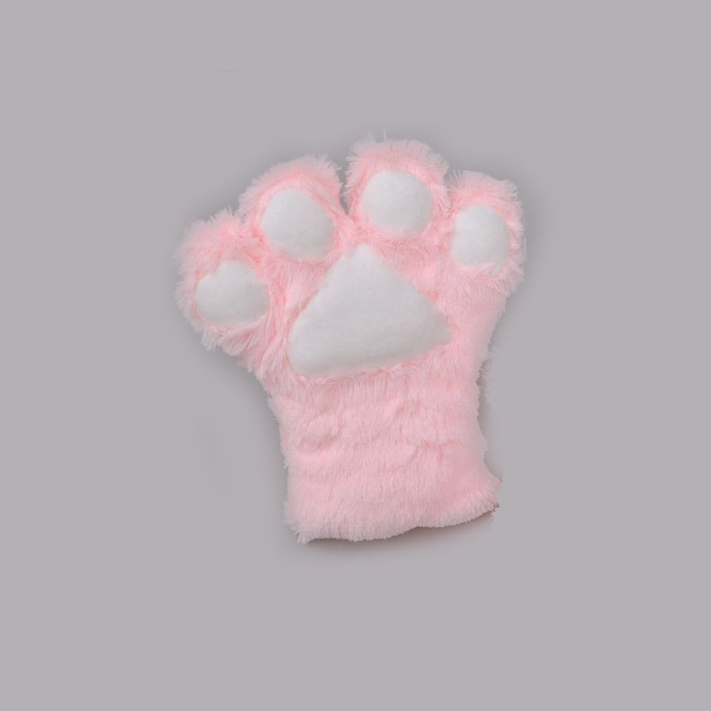 DEQIX Sweet Cute Fluffy Bear Claw Anime Cosplay Gloves Cat Claw Gloves