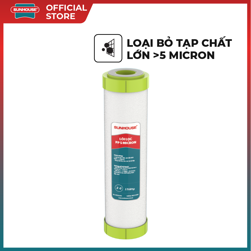 Lõi lọc SUNHOUSE số 1 (PP 5 Micron) SHRLL1 - Hình ảnh 3