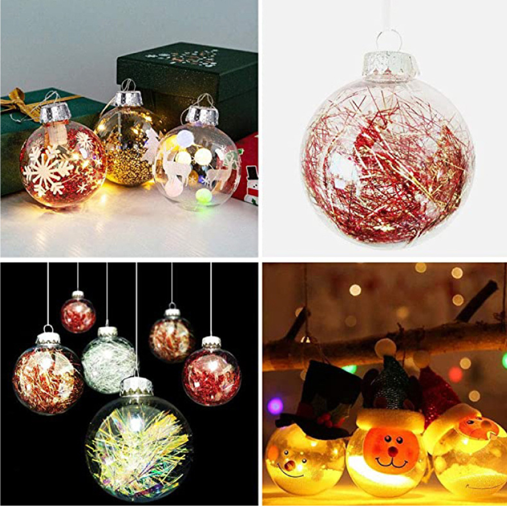 Clear Baubles For DIY Decor Plastic Clear Baubles Clear Plastic Baubles Openable Ball Ornaments Transparent Christmas Ornaments