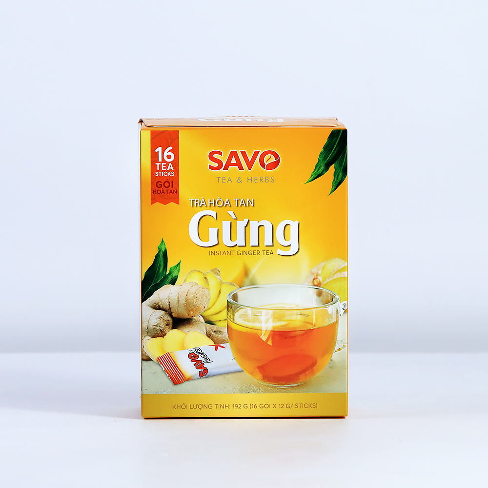 SAVO TRÀ HÒA TAN - VỊ GỪNG (Hộp 16 gói)