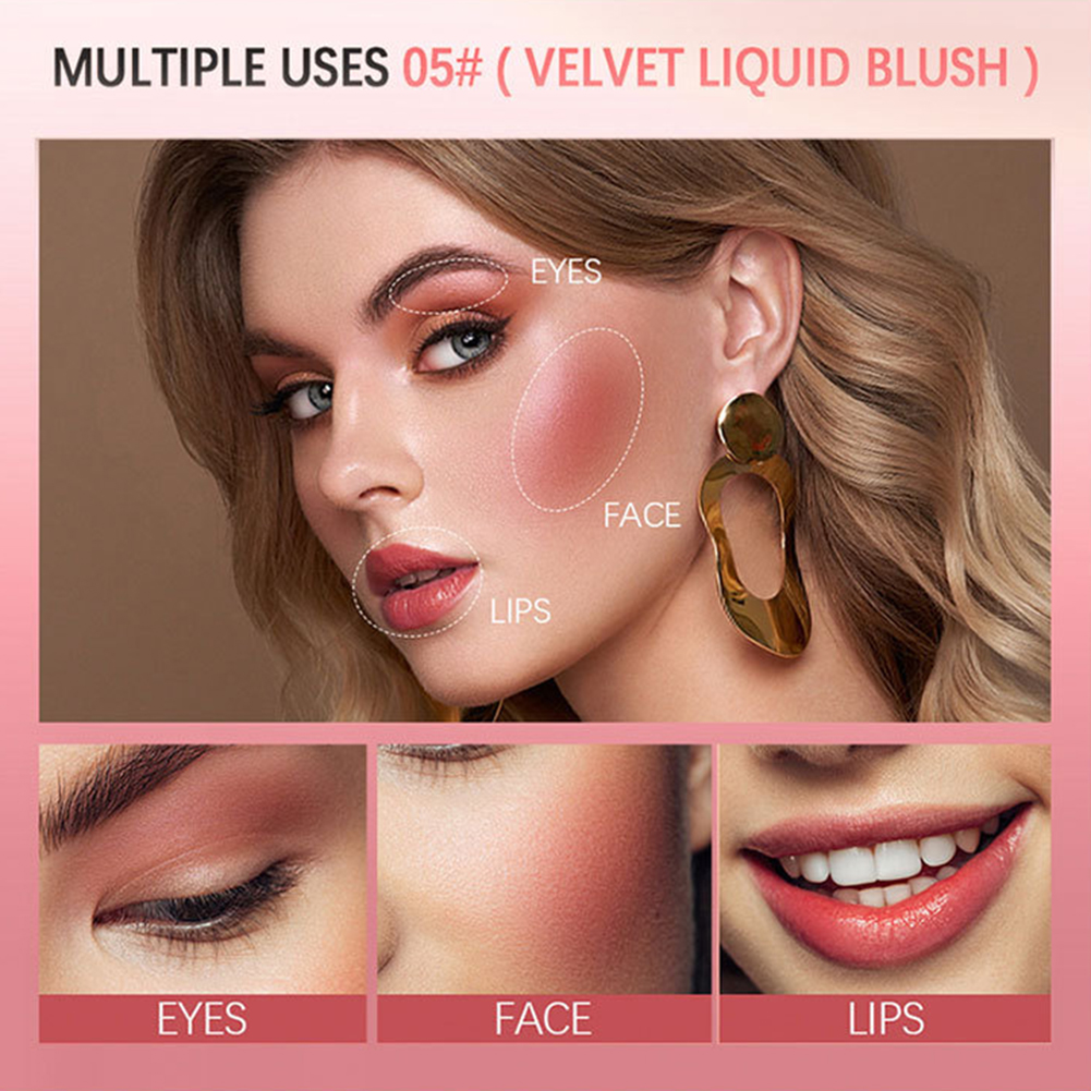 Yuanyan Matte Liquid Blush Natural Brighten Liquid Cheek Long Lasting Face Makeup Blush Make-up For Women's Cosmetics Products Makeup. 