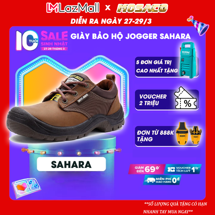 Giày bảo hộ lao động Safety Jogger Sahara S3 SRC da thật 100%. Giày đế thumbnail