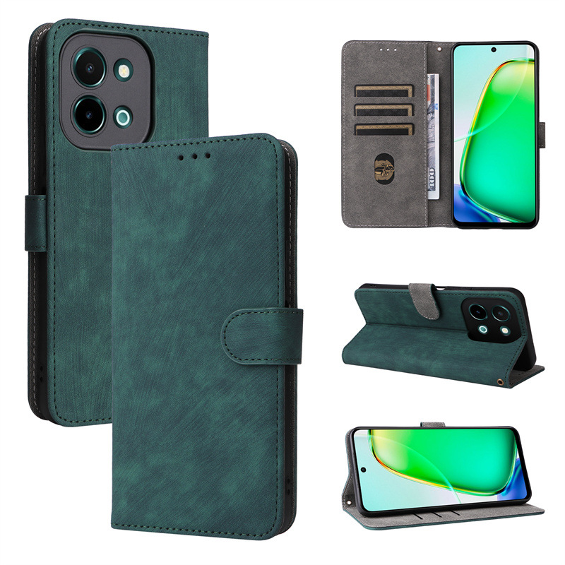 vivo Y28 4G Wallet Phone Case with RFID Blocking Credit Card Holder, PU Leather Flip Folio Case Wallet with Kickstand Protective Case.