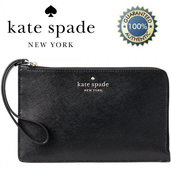 Special SALE} Kate Spade Staci Medium L-Zip Saffiano Leather Wristlet  Wallet (Black) Style #: WLR00134 [Mint by MelM] | Lazada Singapore
