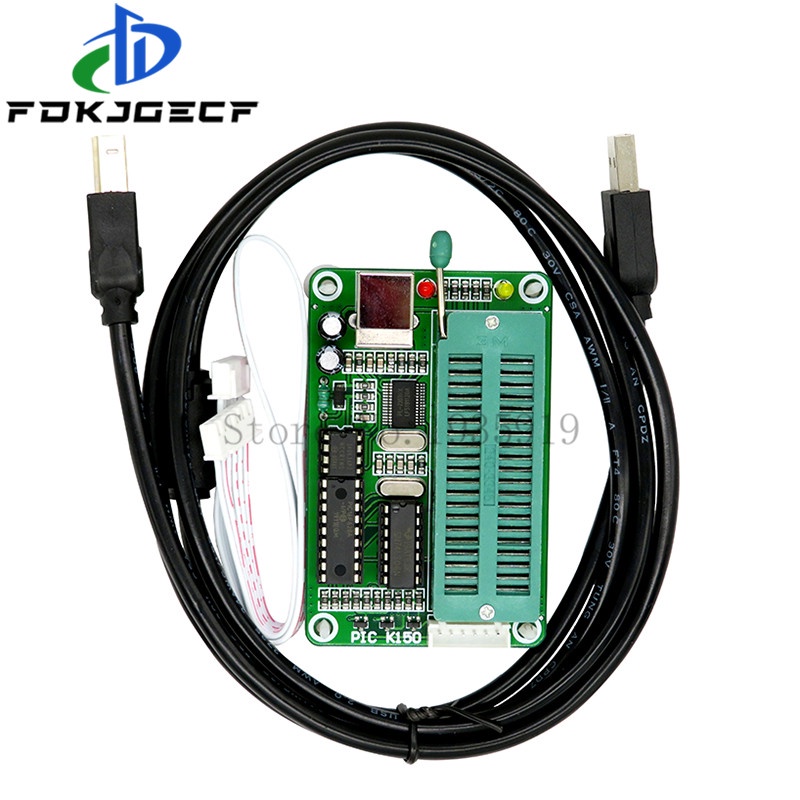 PIC K150 Programmer Microchip PIC MCU Microcore Burner USB Downloader PIC Microcontroller USB Automatic Programming + ICSP cable integrated circuit