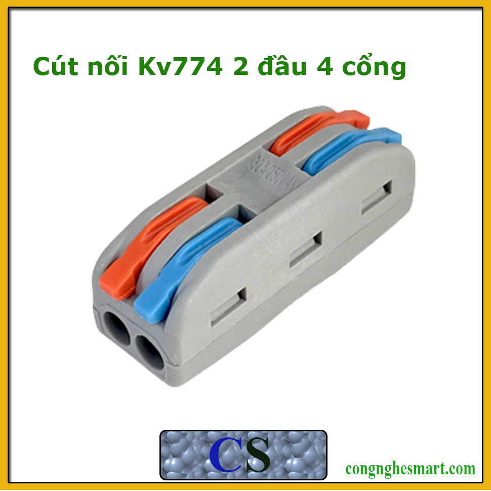 5 cút nối dây điện nhanh 2 đầu 4 cổng kv774-2p4