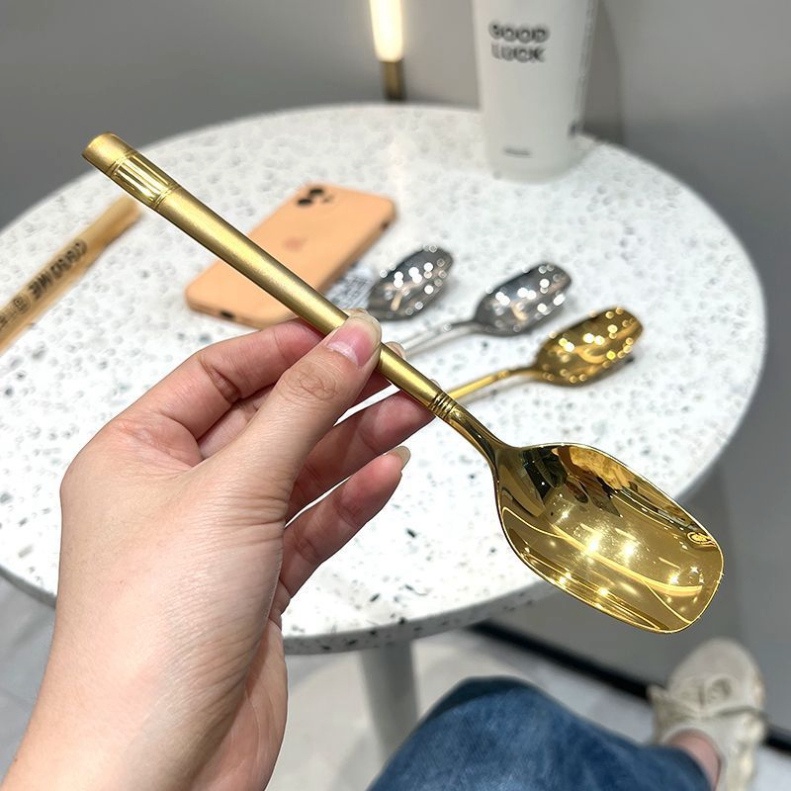 Set 5 Thìa Inox Cán Dài Cao Cấp  - Freeship