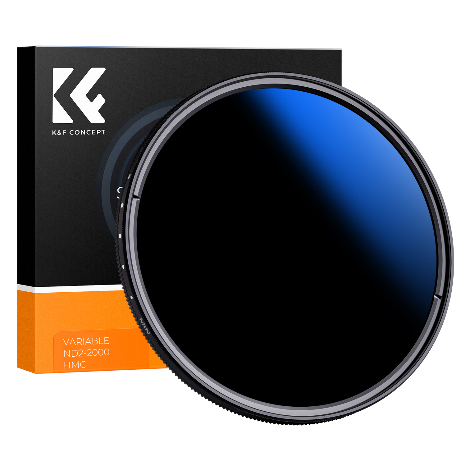K&F Concept Variable ND2-2000 (1-11 Stops) ND VND Camera Lens Filter 18 Multi-Coated Adjustable Neutral Density Filter with 1 Cleaning Cloth for Camera Lens 49 52 55 67 72 77 82mm