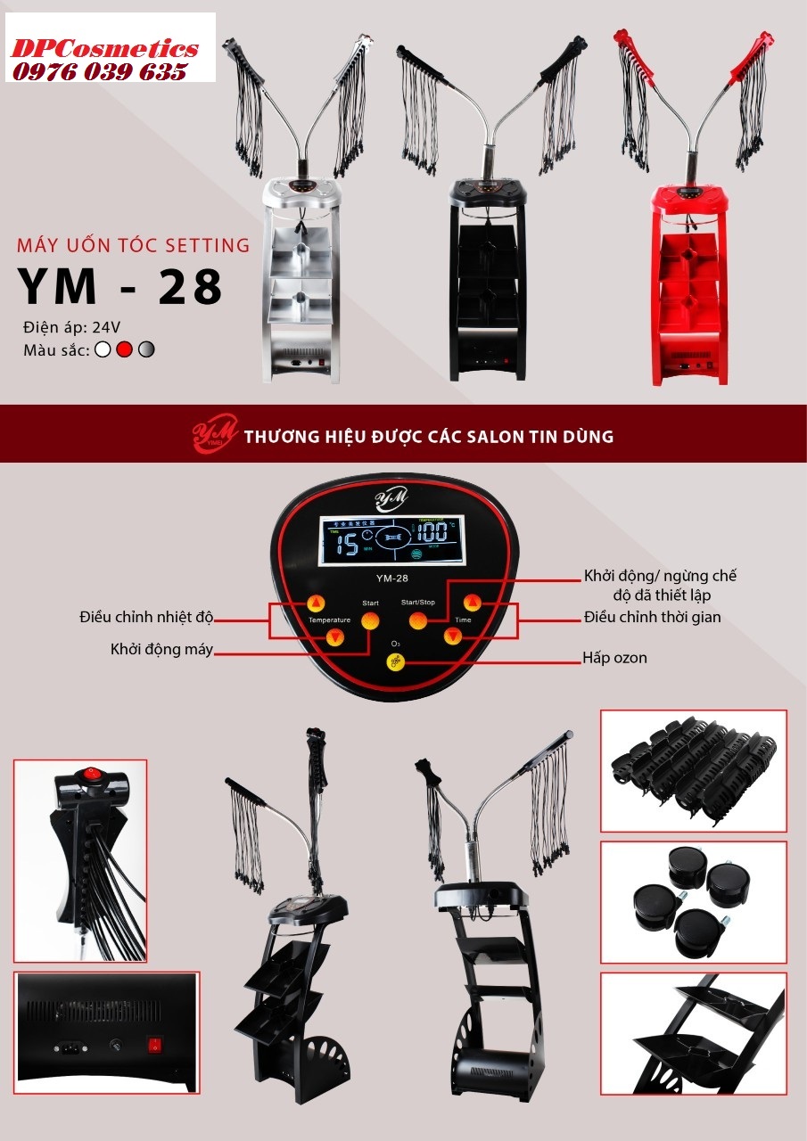 [HCM][Trả góp 0%]Máy uốn tóc setting YM-28. Máy 40 dây