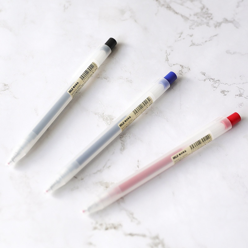 (267) Bút Bi Bấm MUJI Mực Gel Mẫu Mới