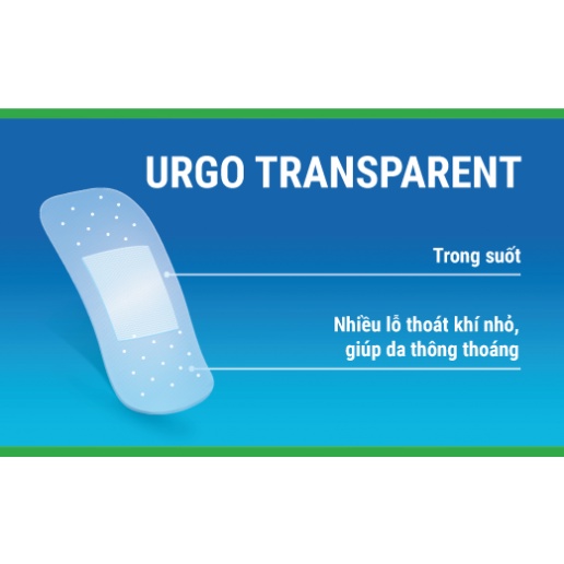 Băng cá nhân Urgo trong suốt (Urgo Transparent Assorted)