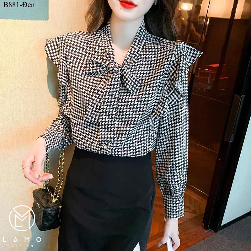 ÁO SƠ MI HỌA TIẾT CỘT NƠ -B889