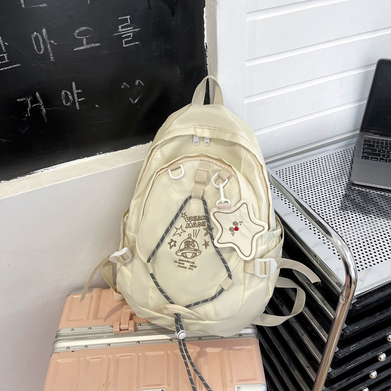 C&K Japanese backpack women's large capacity travel college student simple casual middle school school bag