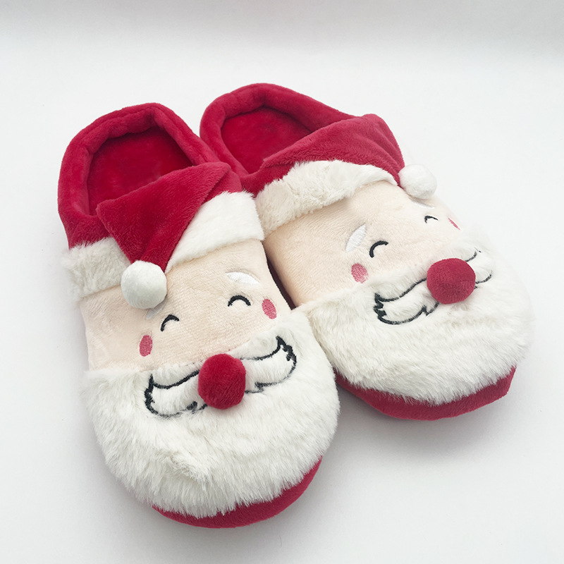 RENBEN Christmas grandpa Slippers Santa indoor plush cotton slippers