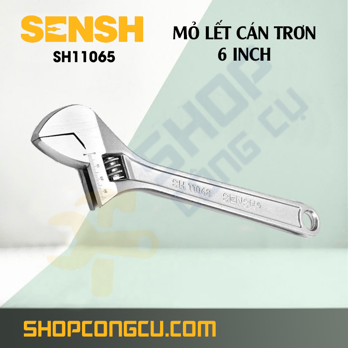 Mỏ lết cán trơn 6 inch Sensh SH11065