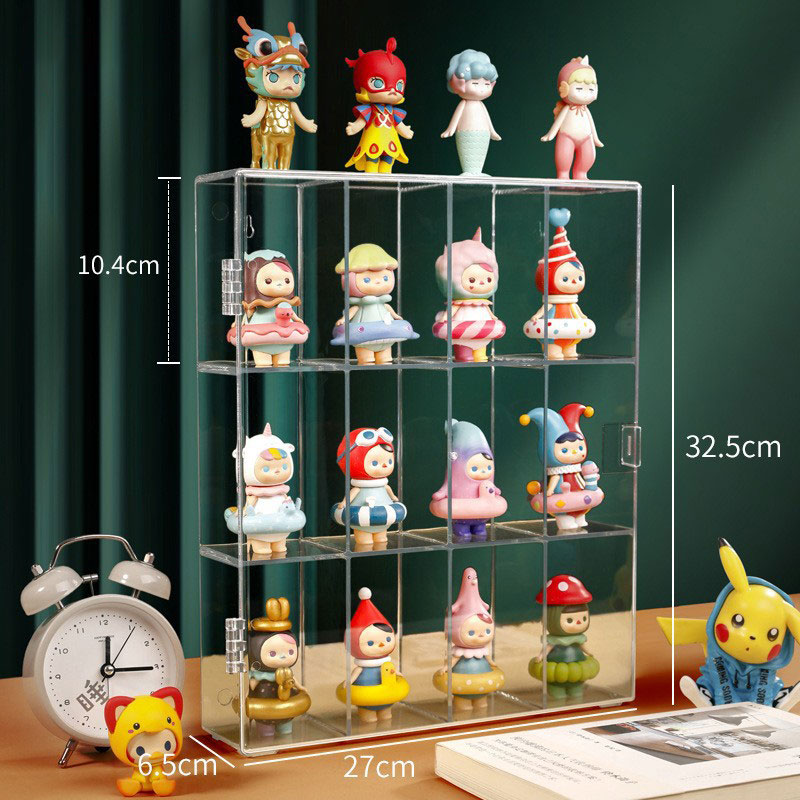 Storage box display box Storage display stand Doll storage frame transparent dustproof collection cabinet Plastic