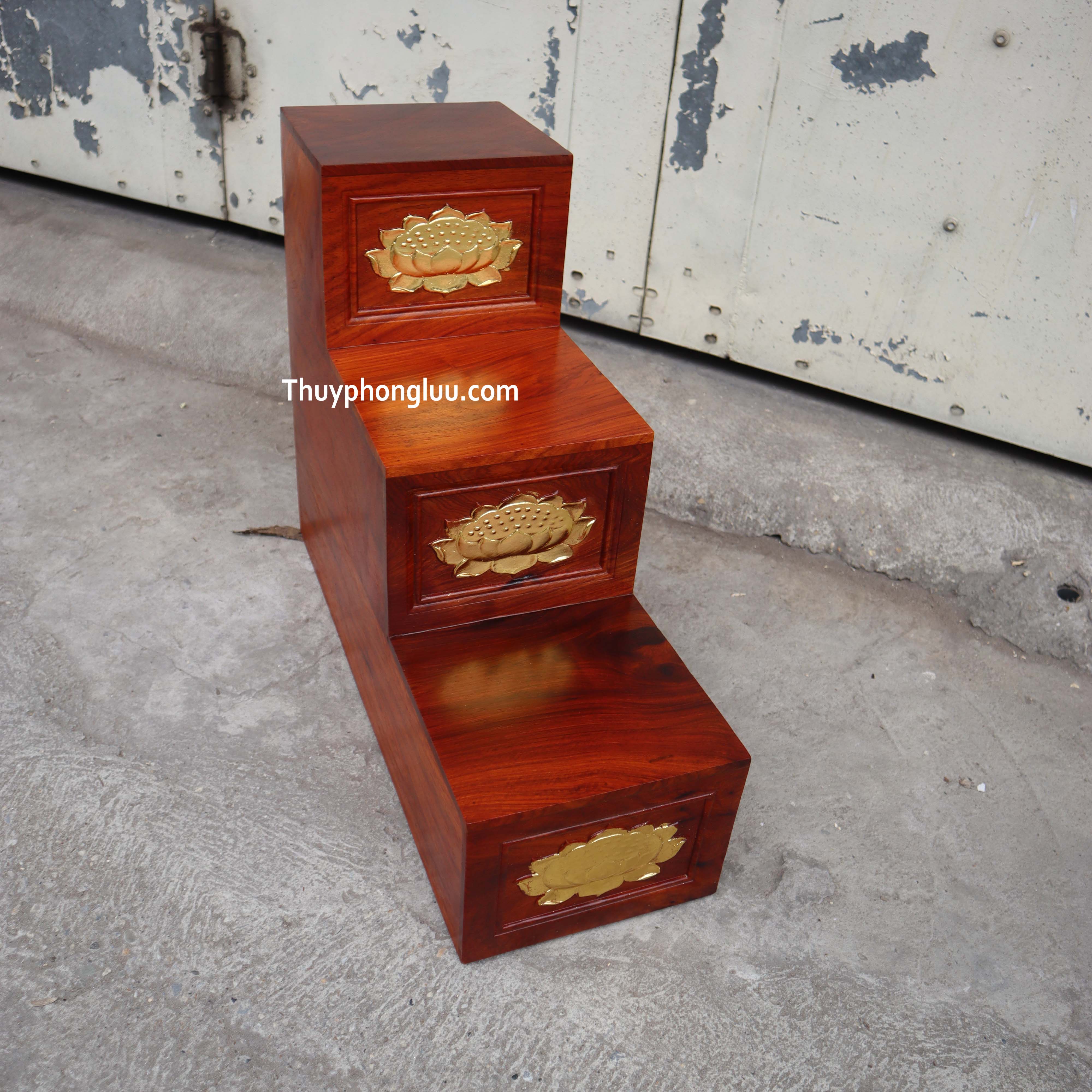 Tam cấp bậc thang đế hộp hoa sen 4 cỡ bục thờ