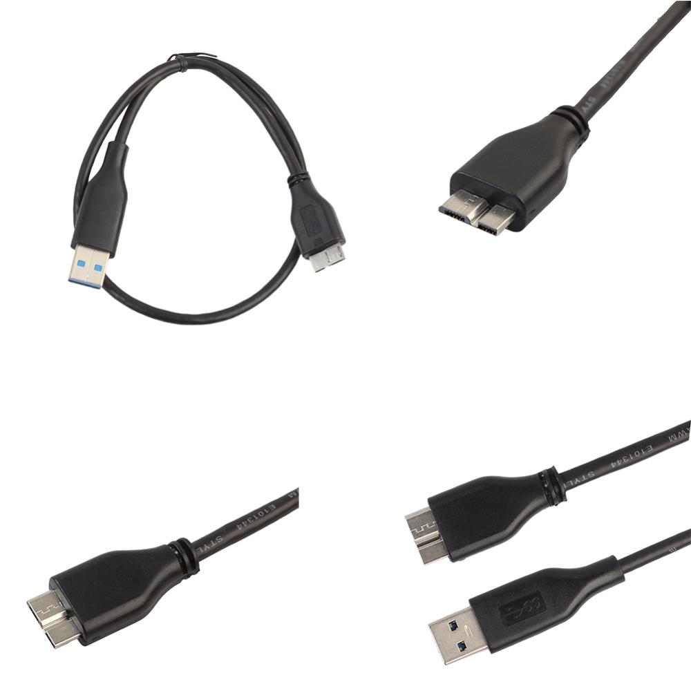 47cm 1.5ft USB 3.0 Male-A to USB3.0 Micro-B Data Cable Black