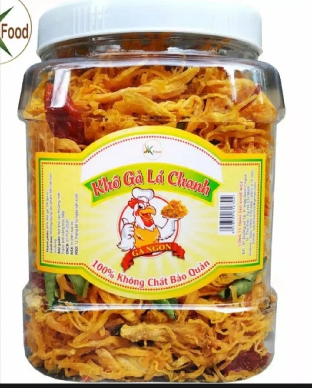 KHÔ GÀ LÁ CHANH- 500GR
