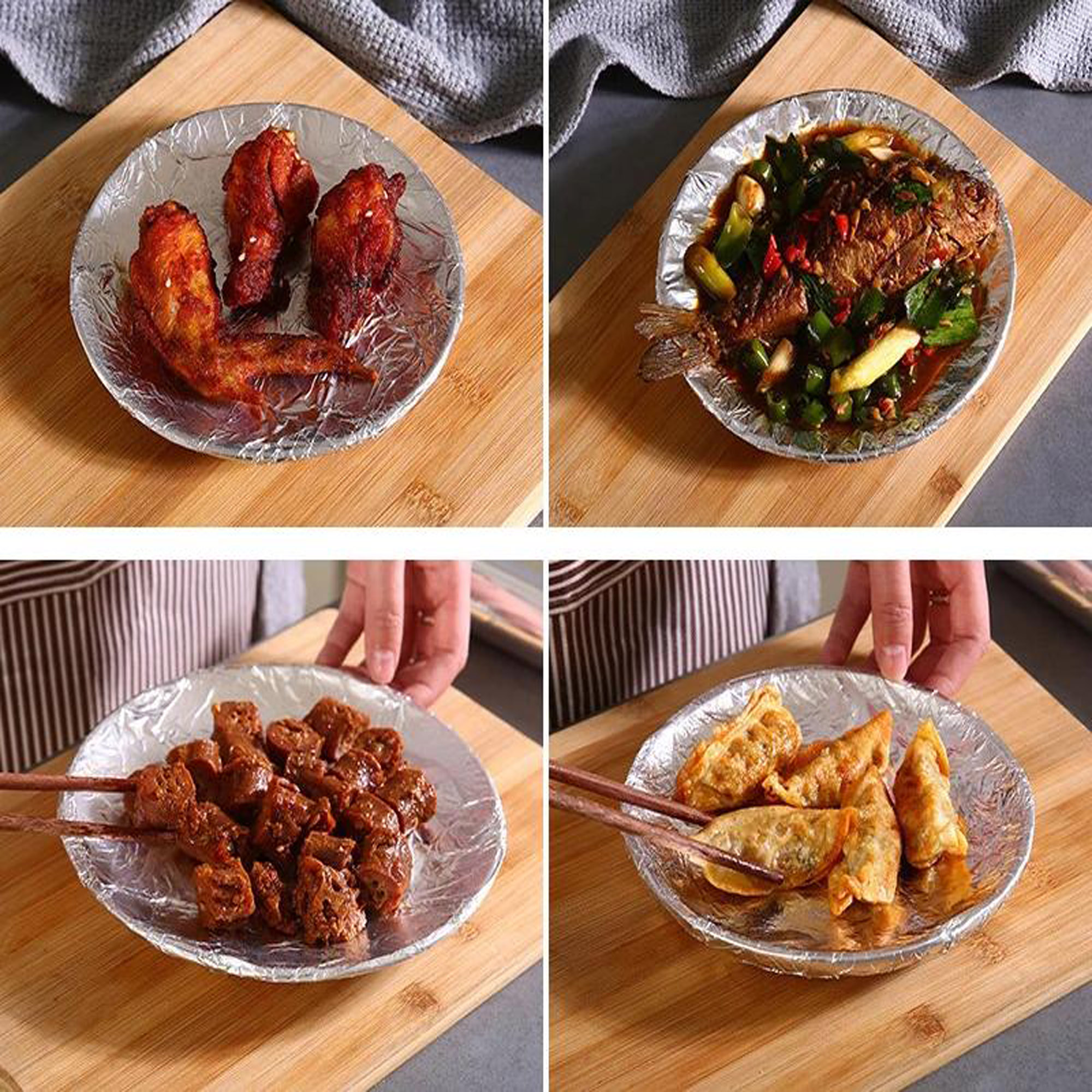 Aluminium Foil Sheet Roll for Kitchen 30cm long Food Grade Art# JS -Alu-Foil90100-30cm-GroBN-0005. 