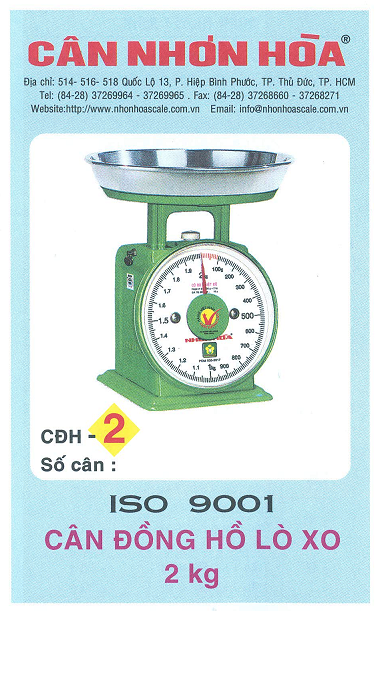 Cân Nhơn Hòa 2 Kg