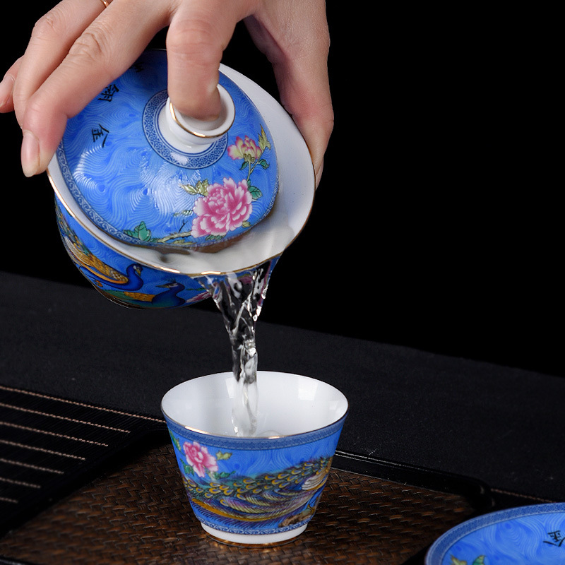 Chén Khải sứ trắng Bạch Định thấu quang 210 ml