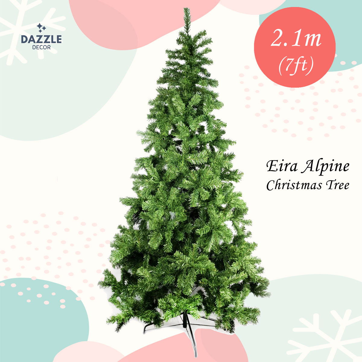 Dazzle Premium Eira Alpine Christmas Tree (4ft / 5ft / 6ft / 7ft