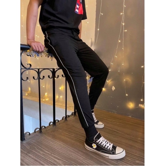 Quần Jogger Nam 1 Sọc Thun POLY Mịn Mát Có BigSize