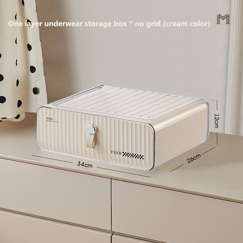 Underwear storage box Household wardrobe underwear socks personal clothing drawer type plastic organizer box 3 in 1