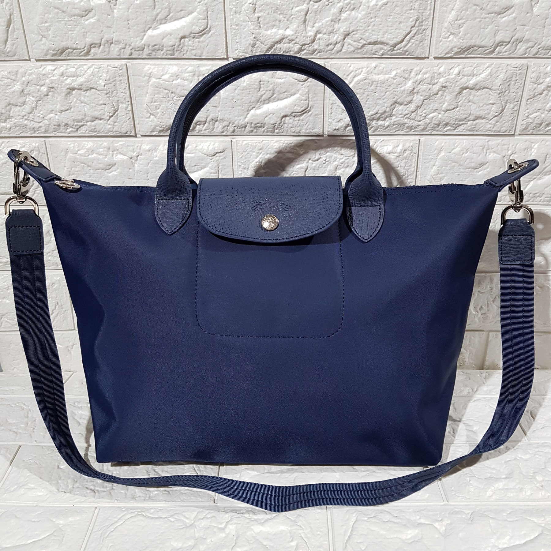 Longchamp le discount pliage navy blue