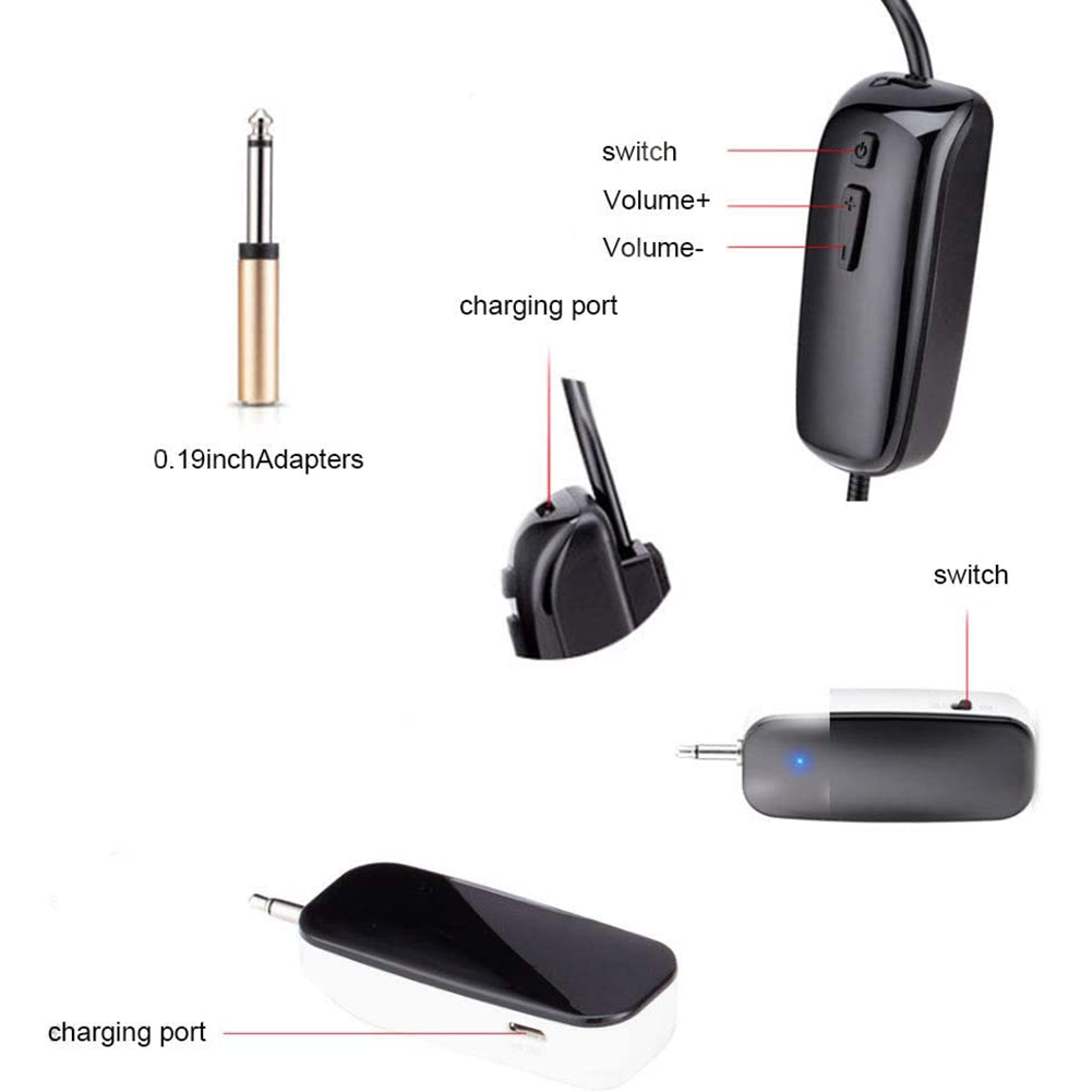 Multifunctional UHF Wireless Microphone Headset Mic System Headset Mic and Handheld Mic