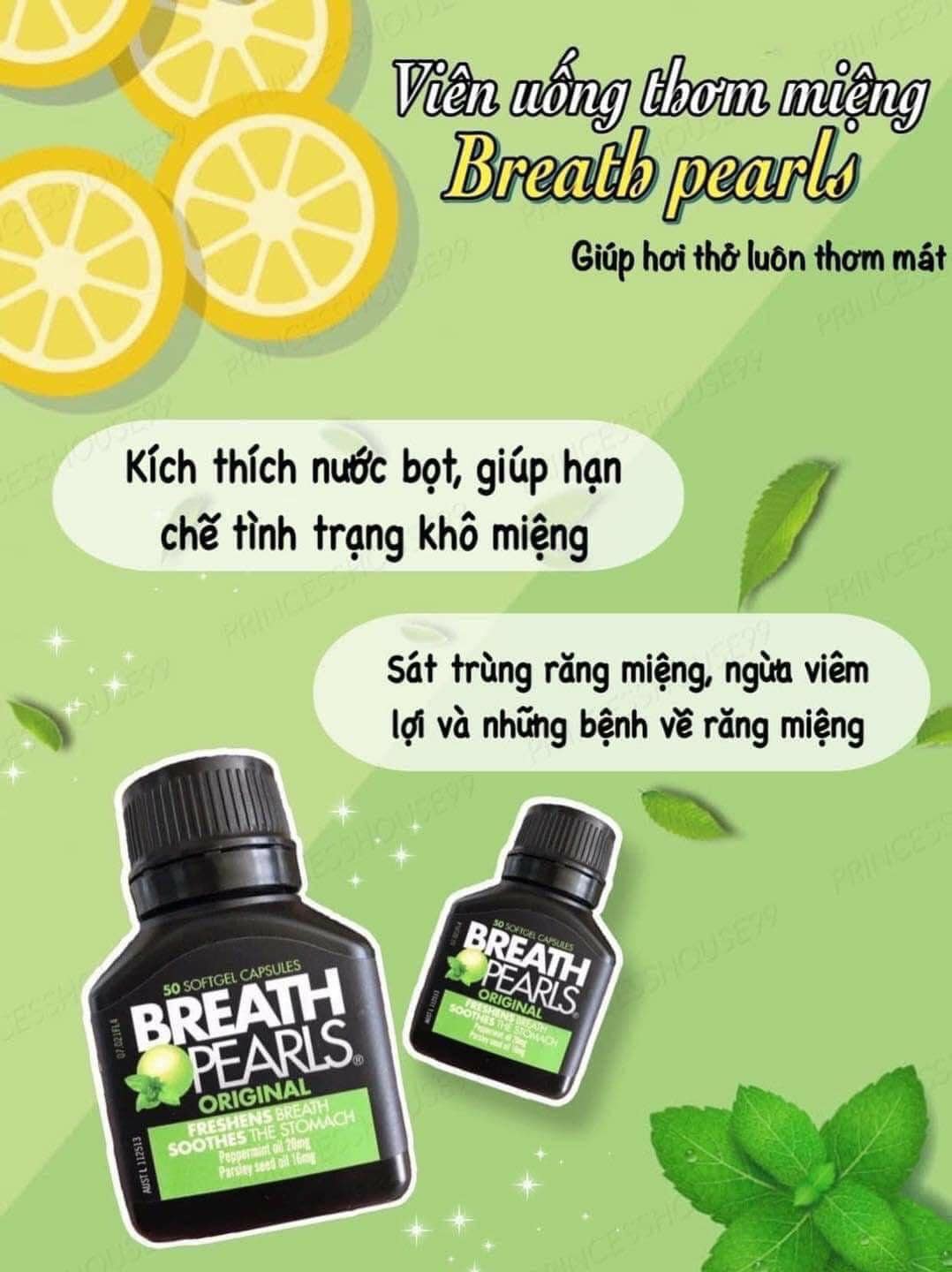 Viên Uống Thơm Miệng Breath Pearls Úc