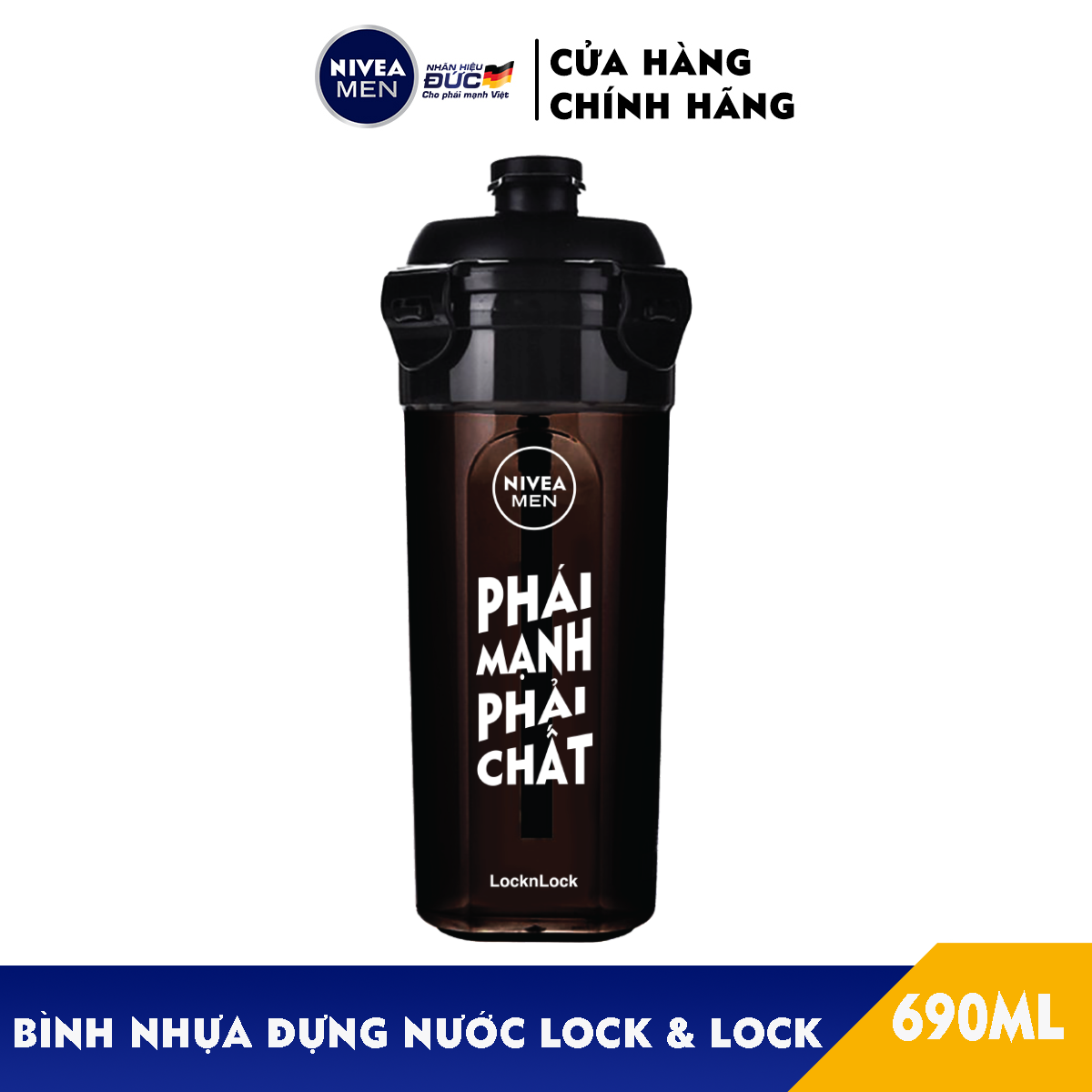 Bình nước nhựa sport lock&lock hpl934ndb 500 ml màu đen