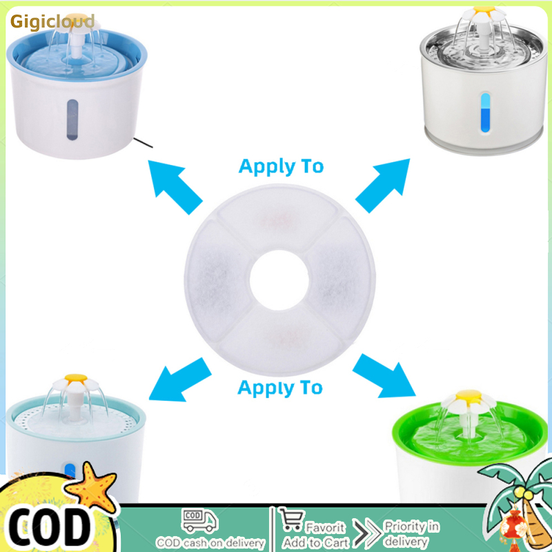 Activated Carbon Filter Element For Pet Water Dispenser Coconut Shell Ion Resin Filter Cotton For Cat Dog Water Fountain Filters