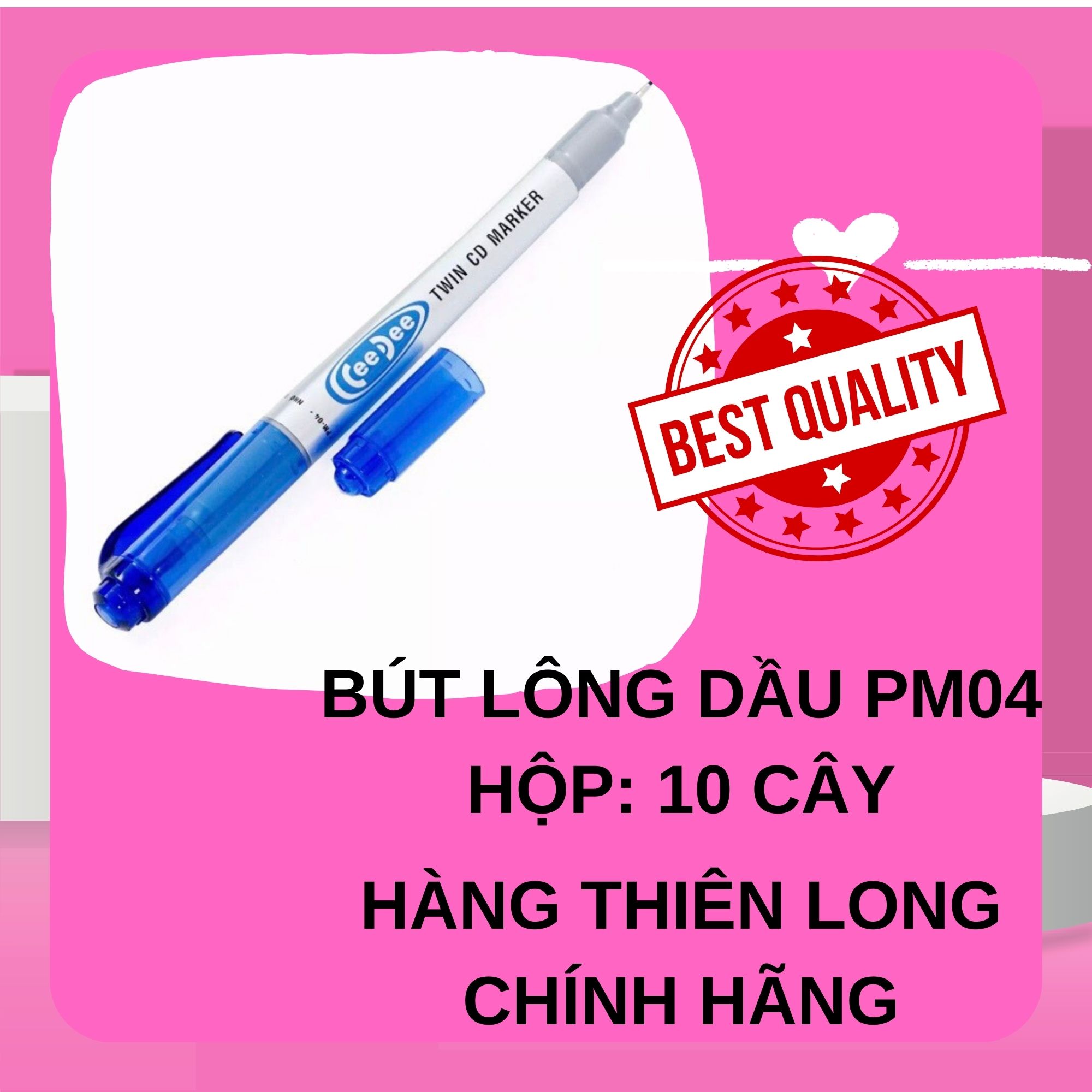 [Hàng Mới Về]Combo 10 Cây Bút Lông Dầu Thiên Long PM-04