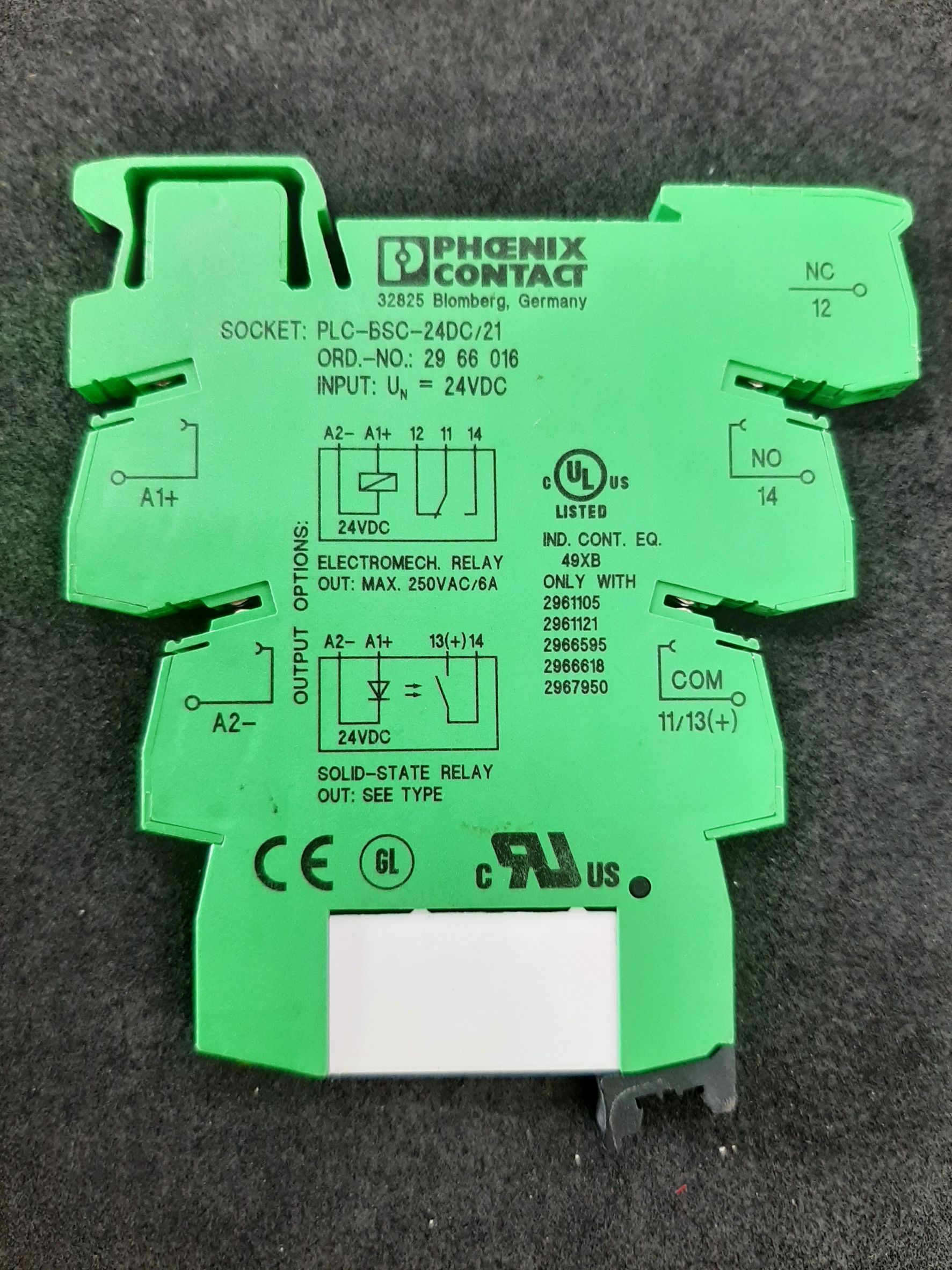 Phoenix Contact PLC-BSC- 24DC/21 ORD-No:2966016 | Lazada.co.th